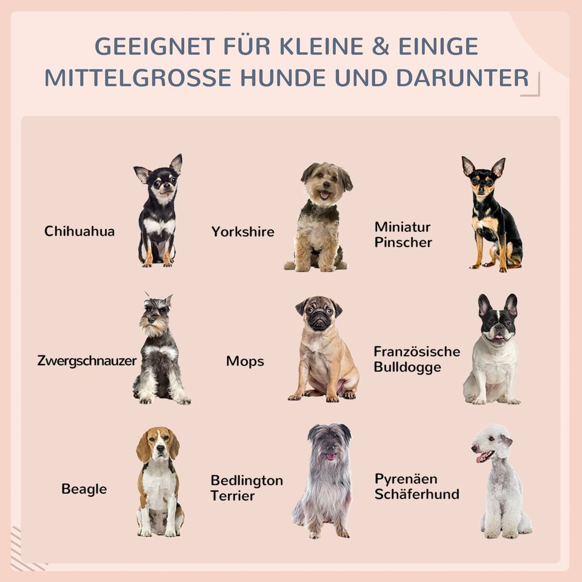 PawHut Hunde-Zubehör grau Polyester B/H/L: ca. 98x69x70 cm