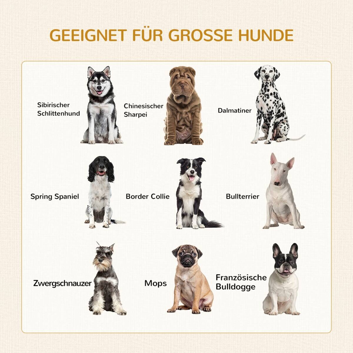 PawHut Hunde-Zubehör Eiche Polyester B/H/L: ca. 60x94x71,5 cm