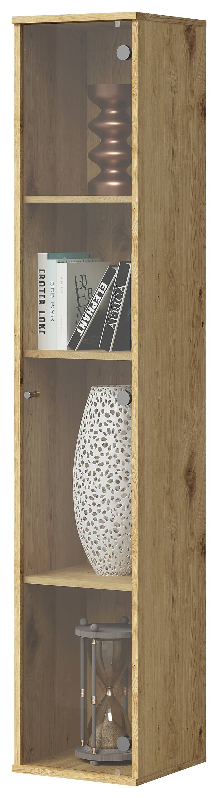 Vitrine Eiche Artisan Nachbildung B/H/T: ca. 32x171x33 cm
