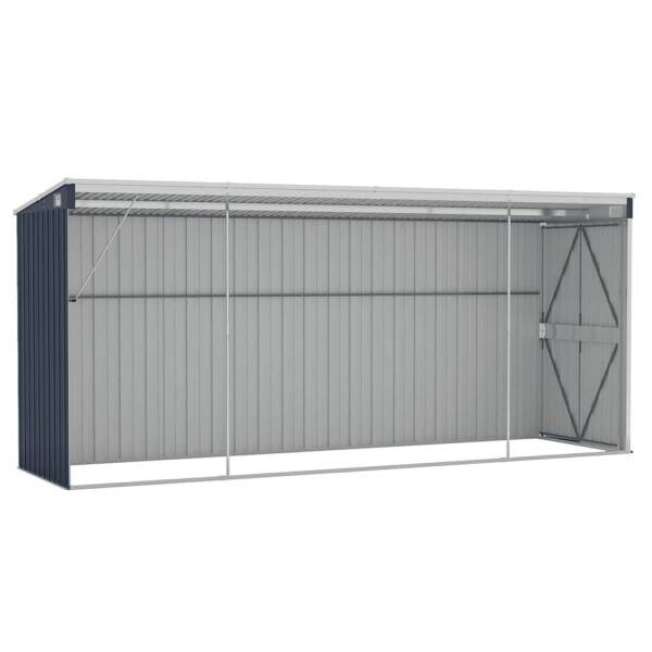 vidaXL Gartenhaus anthrazit B/H/T: ca. 118x178x382 cm