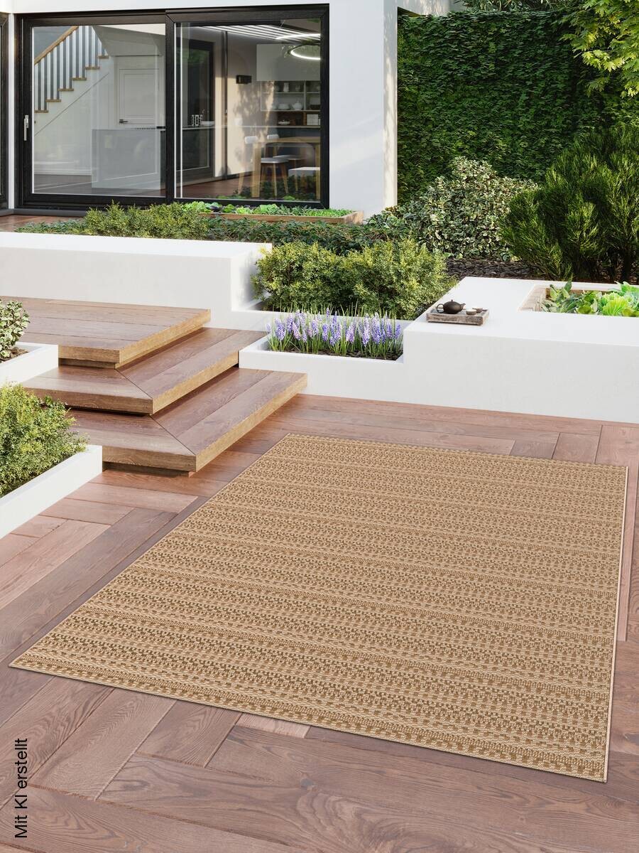 In-/Outdoor-Teppich Grace Kastanie B/L: ca. 80x240 cm