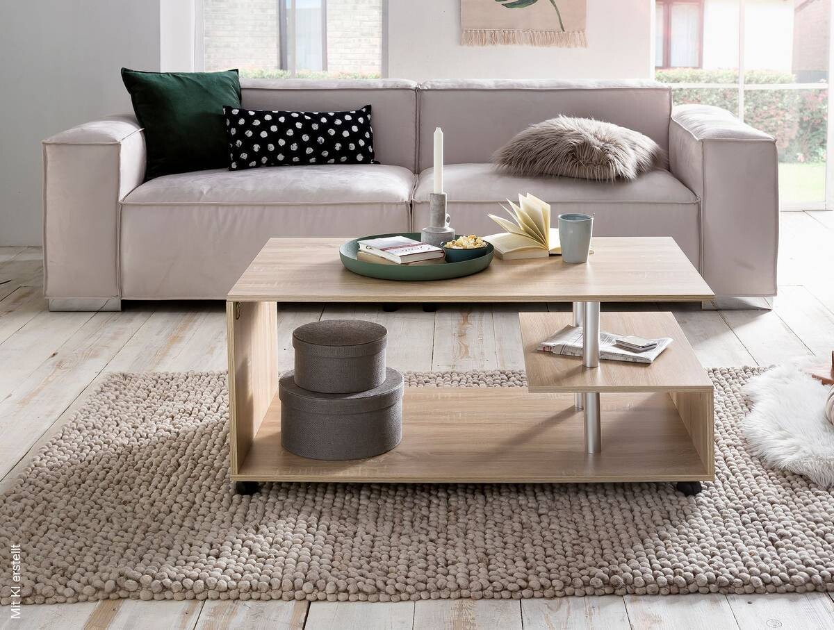 Couchtisch braun B/H/T: ca. 105x48x60 cm