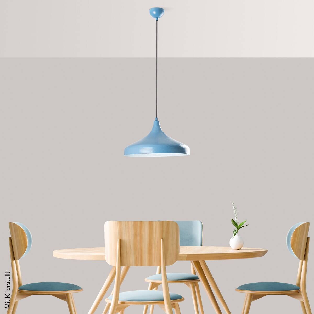 Opviq Pendelleuchte blau B/H/T: ca. 36x118x36 cm E27 1 Brennstellen