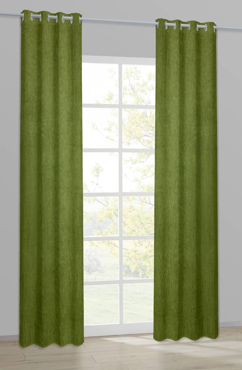 Acus Ösenvorhang Samt grün B/L: ca. 135x245 cm
