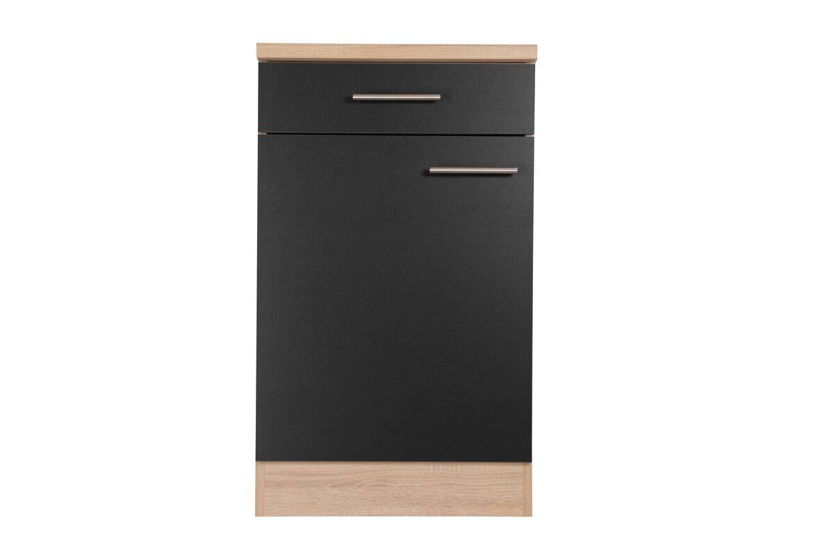 Unterschrank Merle schwarz B/H/T: ca. 50x85x60 cm