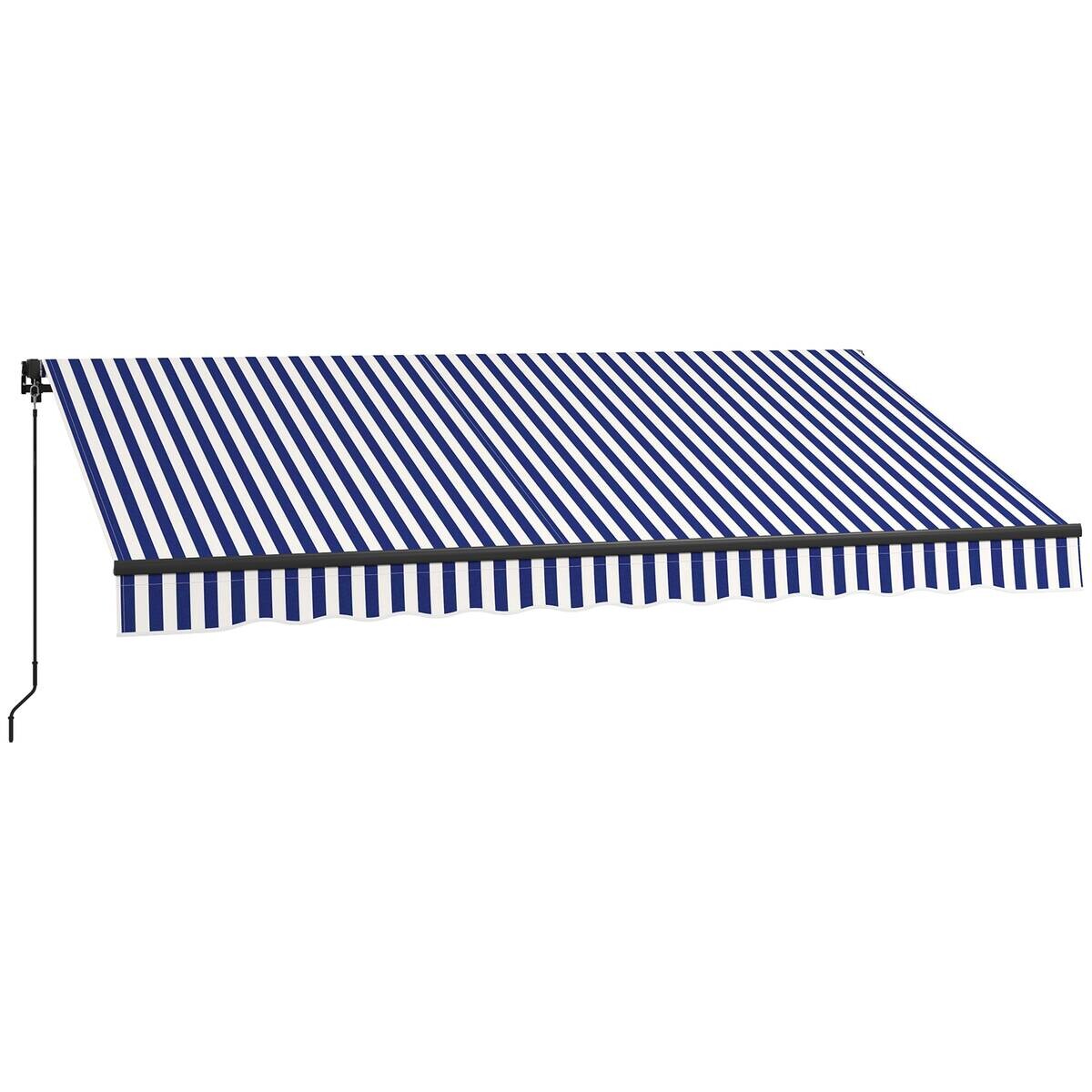 Outsunny Markise blau B/H: ca. 290x350 cm