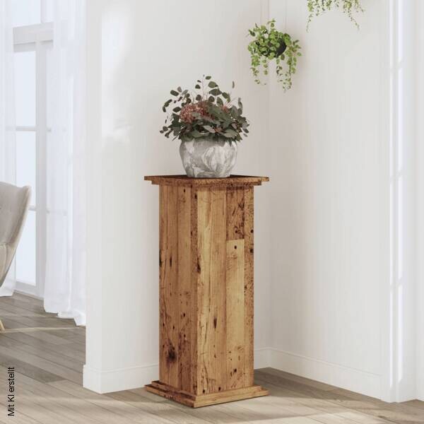 vidaXL Pflanzenständer natur Holz B/H/L: ca. 33x80x33 cm