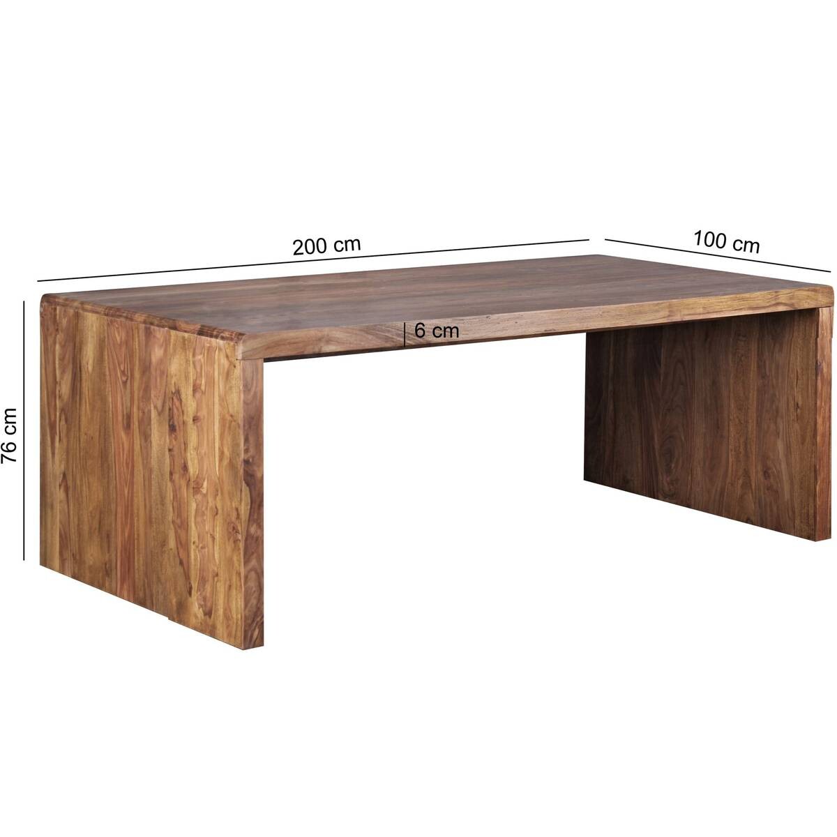 Schreibtisch natur B/H/T: ca. 200x76x100 cm