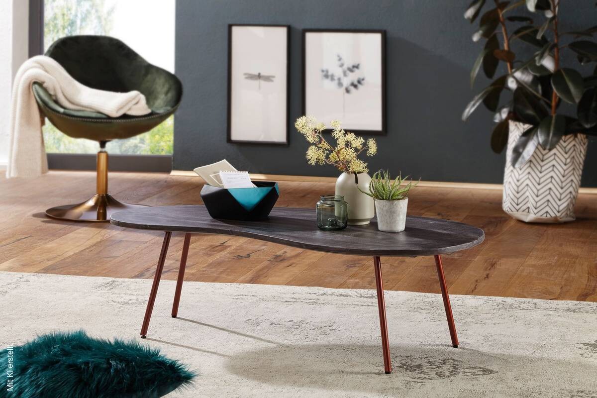 Couchtisch grau B/H/T: ca. 122x34x63 cm