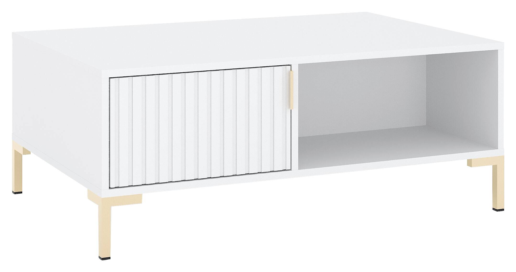 WIPMEB Couchtisch FLINN weiß B/H/T: ca. 100x39,6x66 cm