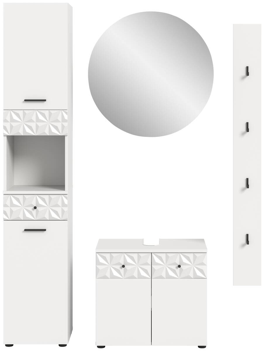 Badezimmer-Set Prisma weiß B/H/T: ca. 141x187x37 cm