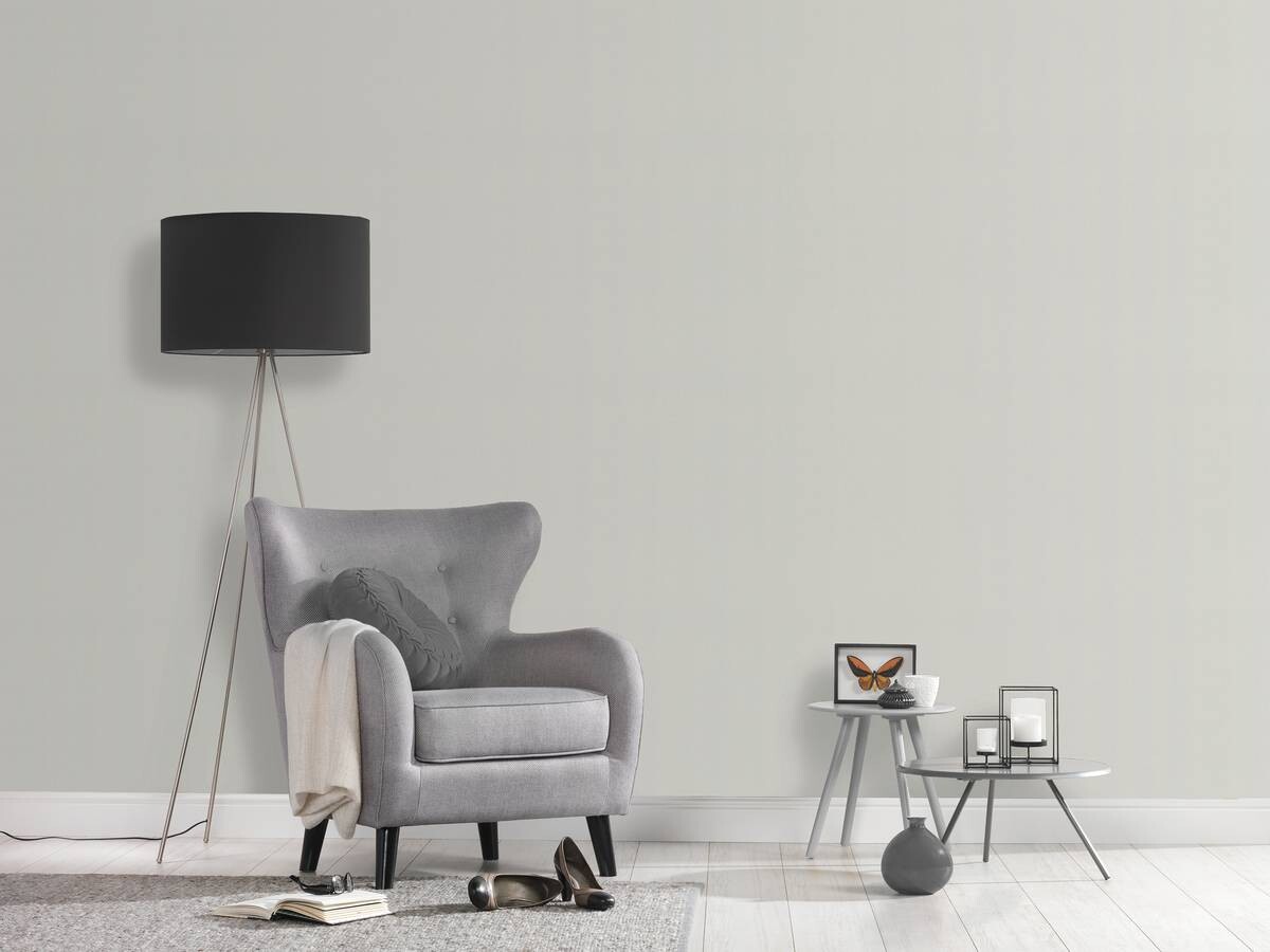 Vliestapete Uni beige grau B/L: ca. 53x1005 cm