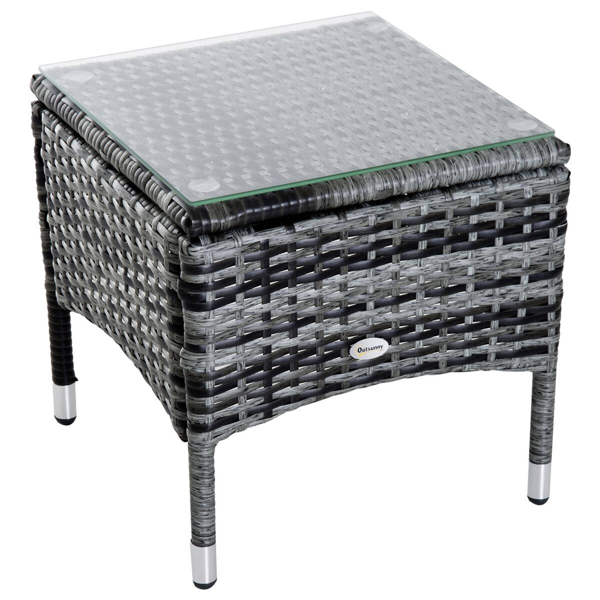 Outsunny Gartenliege grau Metall