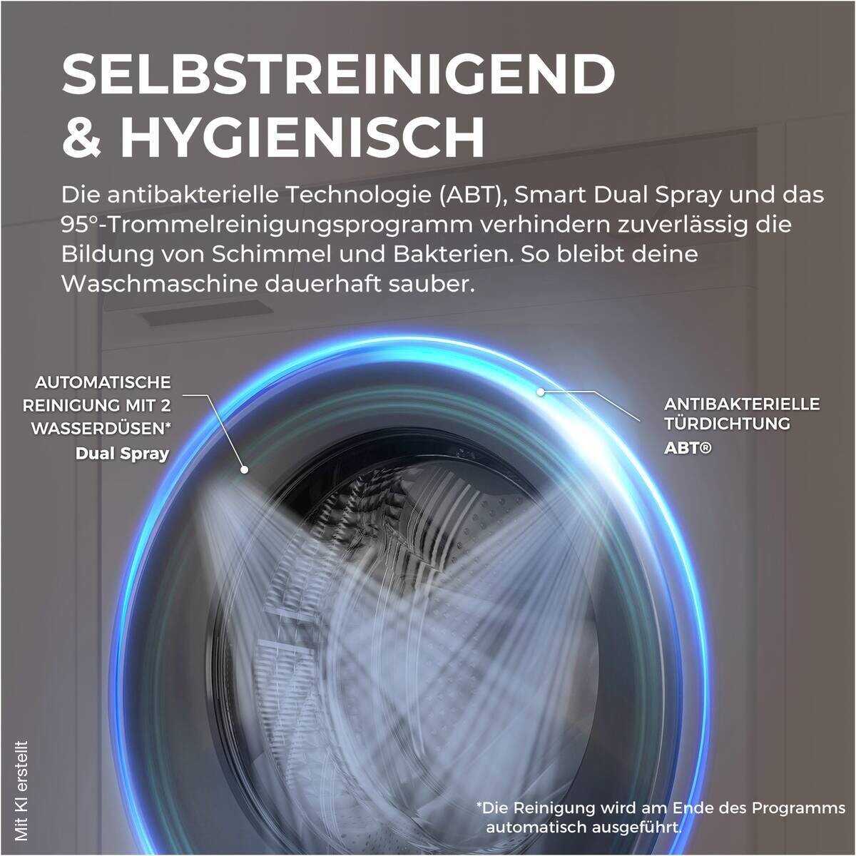 Haier Waschmaschine HW70-BP14637T EEK: A Spektrum: A bis G 7kg 1400U/min silber B/H/T: ca. 59,5x85x46,8 cm
