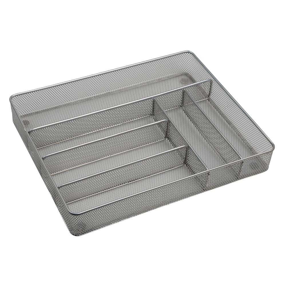 Kesper Besteckkasten silber Metall B/H/L: ca. 30,5x5,5x36,8 cm