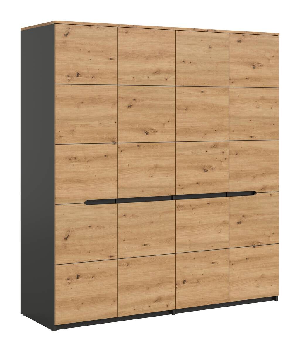 Kleiderschrank CANU basaltgrau Artisan Nachbildung B/H/T: ca. 180x198x59 cm