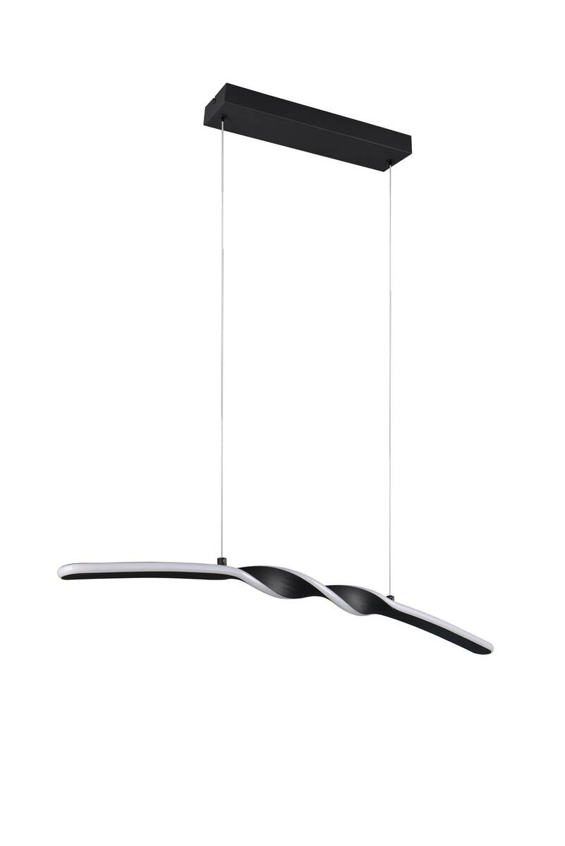 Reality LED Pendelleuchte Ginko mattschwarz Metall B/H/T: ca. 79x15x9 cm 1.0 Brennstellen