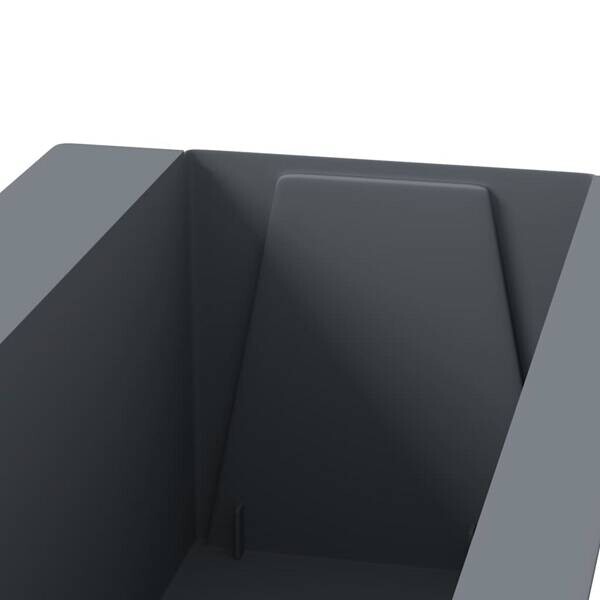 vidaXL Pflanzkasten grau Kunststoff B/H/L: ca. 14x9,5x36 cm
