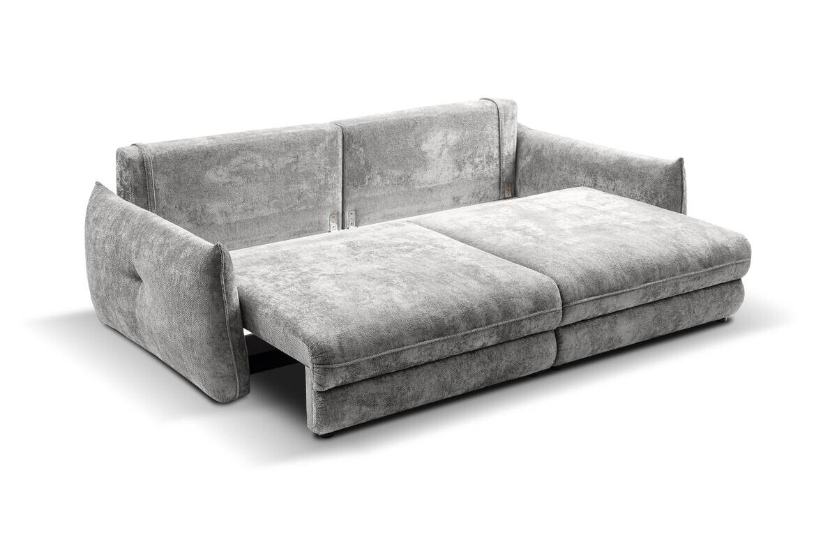 Big Sofa Delphine silber Microfaser B/H/T: ca. 246x74x119 cm