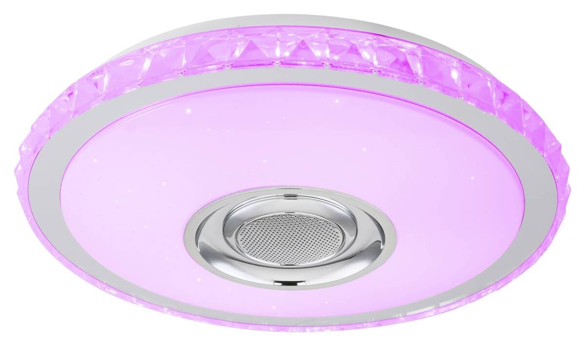 POCOline Deckenleuchte Sonido weiß Chrom Kunststoff Metall H/D: ca. 8x41 cm