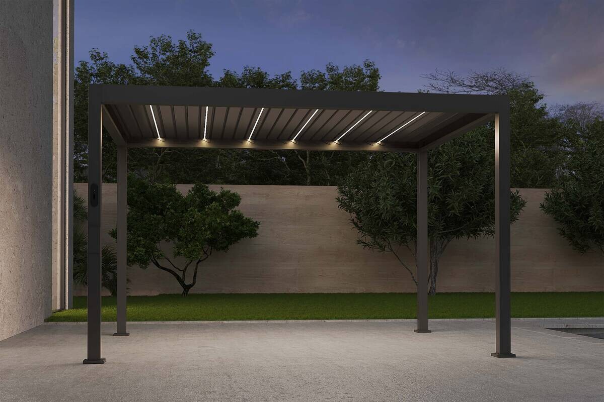 Pergola anthrazit Aluminium B/H/L: ca. 300x256x393 cm