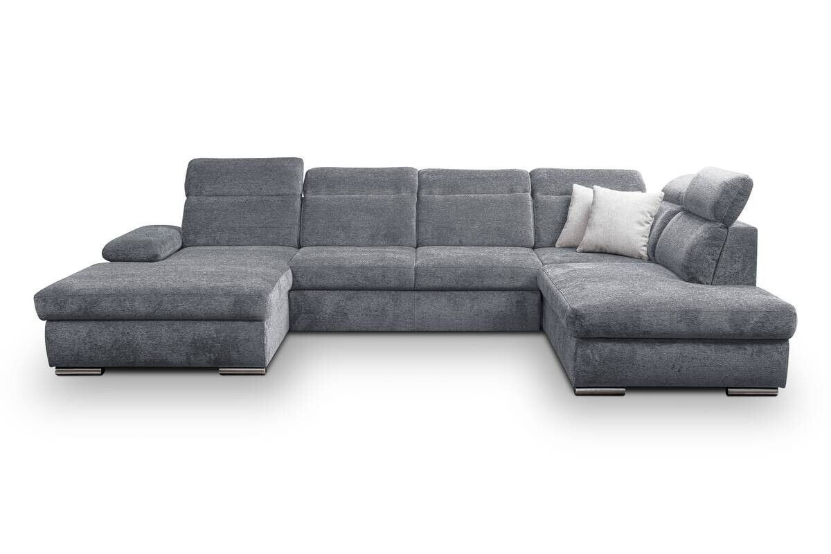 Wohnlandschaft Cordoba grau Webstoff B/H/T: ca. 359x105x232 cm