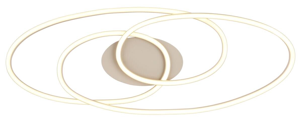 LED-Deckenleuchte Lazo sand weiß Metall B/H/L: ca. 25x8x67,5 cm