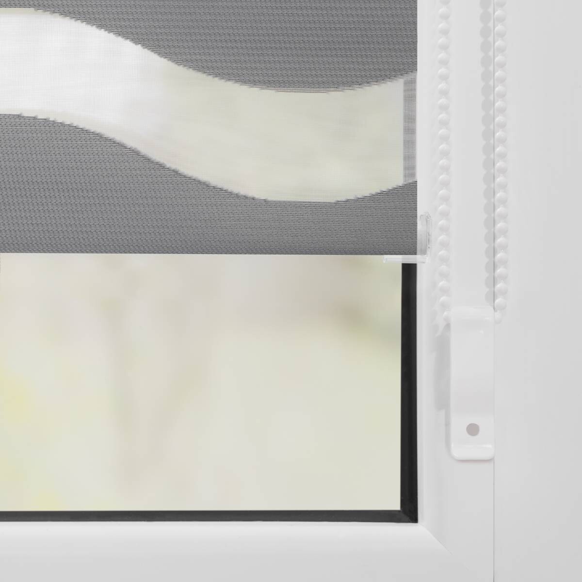 LICHTBLICK Doppelrollo Duo Welle grau B/L: ca. 80x150 cm