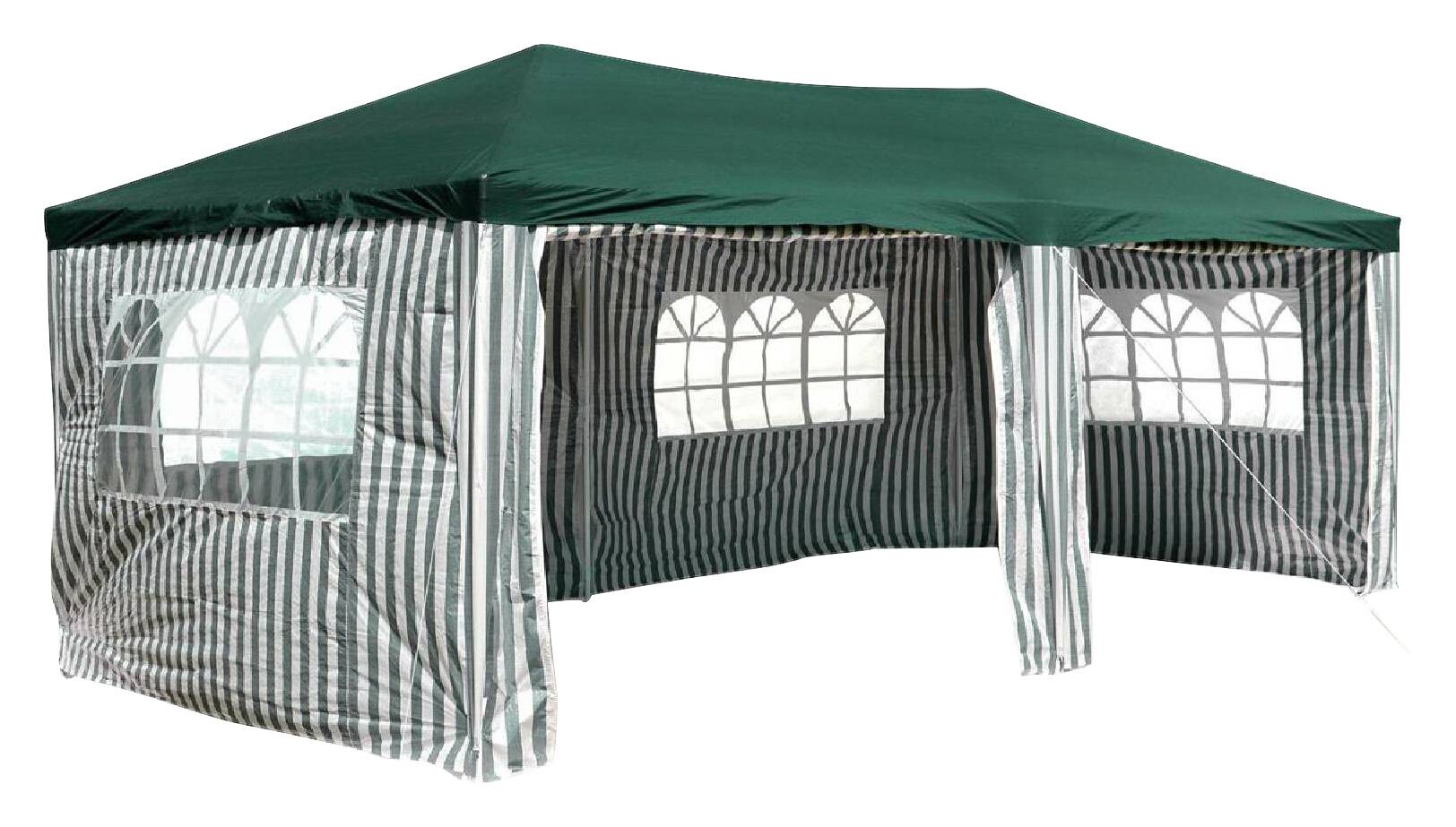 VCM Pavillon grün Polyester-Mischgewebe B/H/L: ca. 300x250x600 cm