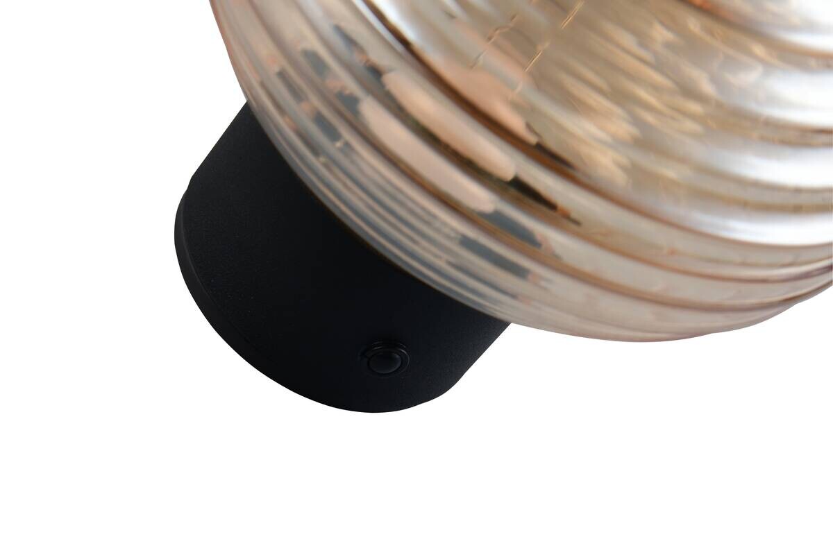 Reality LED Wandleuchte EARL mattschwarz Metall 1 Brennstellen