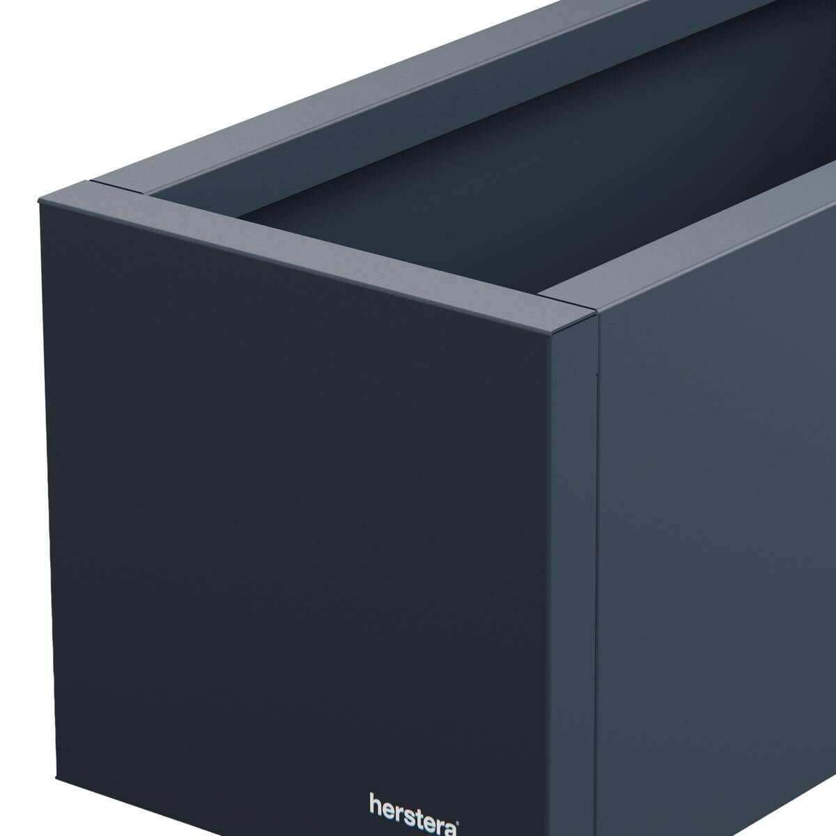 Herstera Garden Pflanzkübel Cube anthrazit Metall B/H/L: ca. 100x25x25 cm