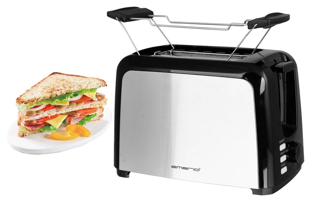 Emerio Toastautomat TO-123924 silber schwarz Kunststoff Edelstahl B/H/T: ca. 29,5x17,5x15,6 cm