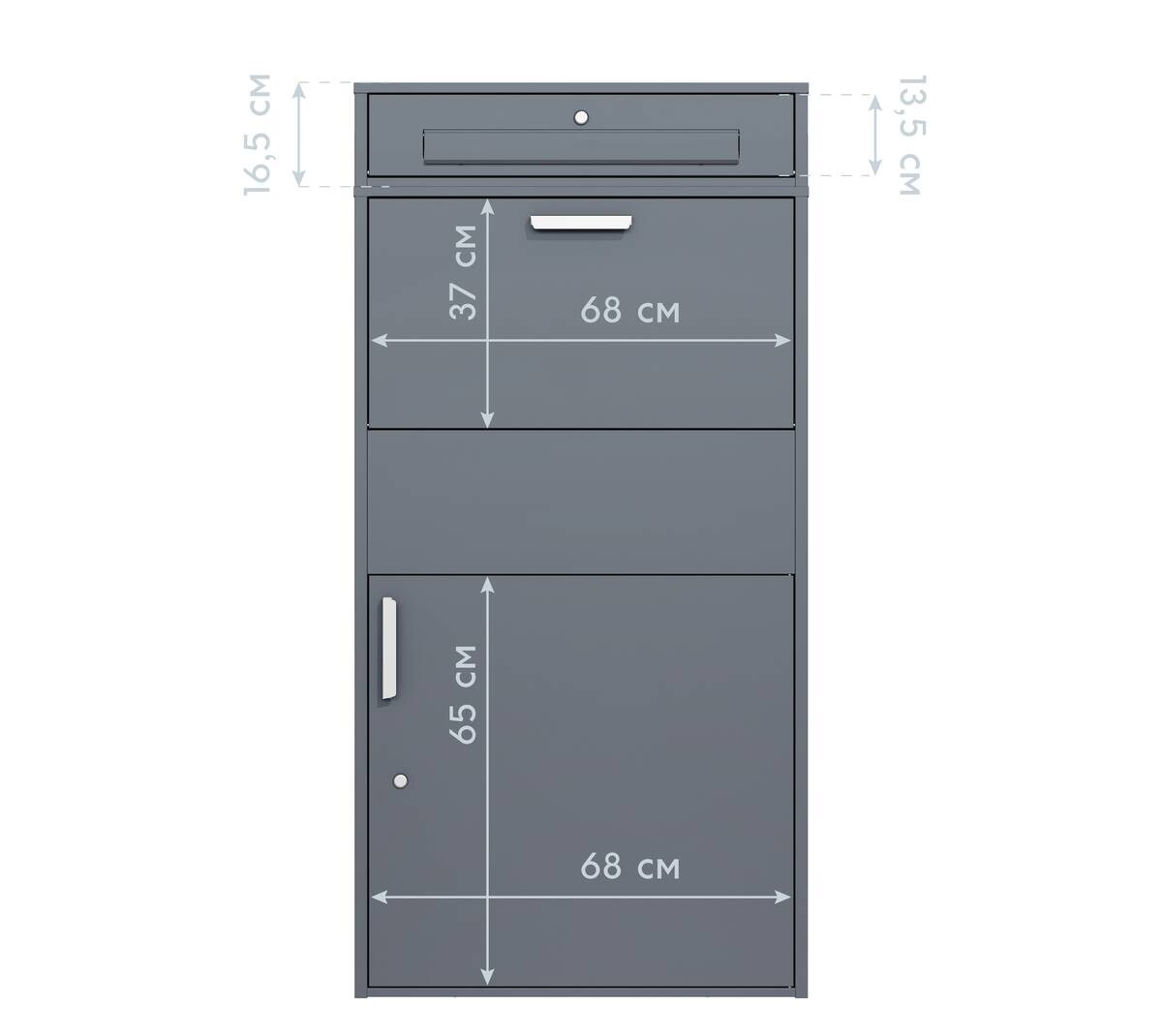 Westmann Paketbox Pavo anthrazit B/H/L: ca. 72x128x45 cm