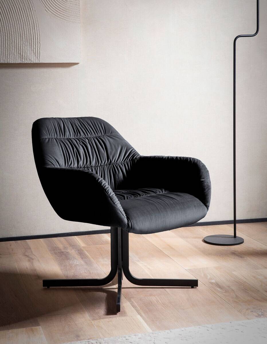 Wohnling Sessel schwarz Polyester