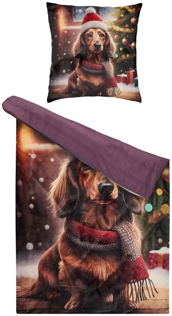 Microfaser Wende Bettwäsche Flanell Multi Polyester B/L: ca. 135x200 cm