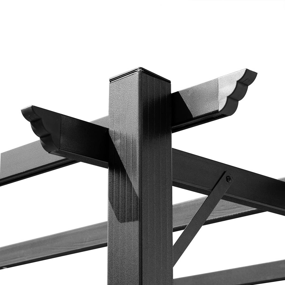 Outsunny Pergola braun Aluminium B/H/L: ca. 400x223x300 cm