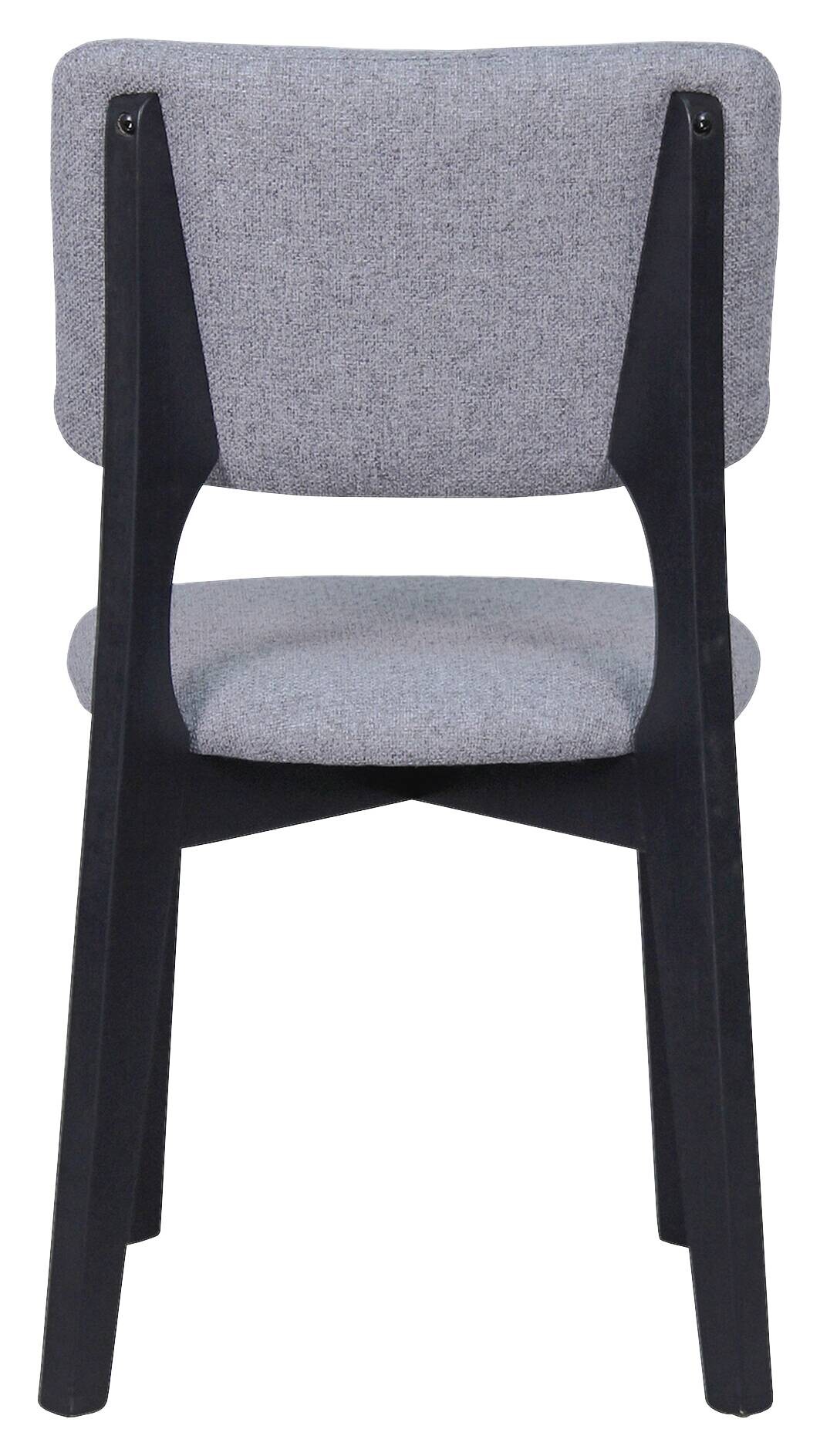 Stuhl ELSA, 2er-Set grau Webstoff B/H/T: ca. 48x87x54 cm