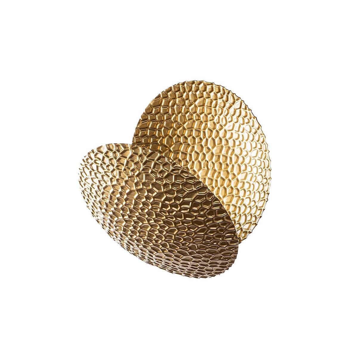 Opviq LED-Wandleuchte gold Metall B/H/T: ca. 21x21x15 cm