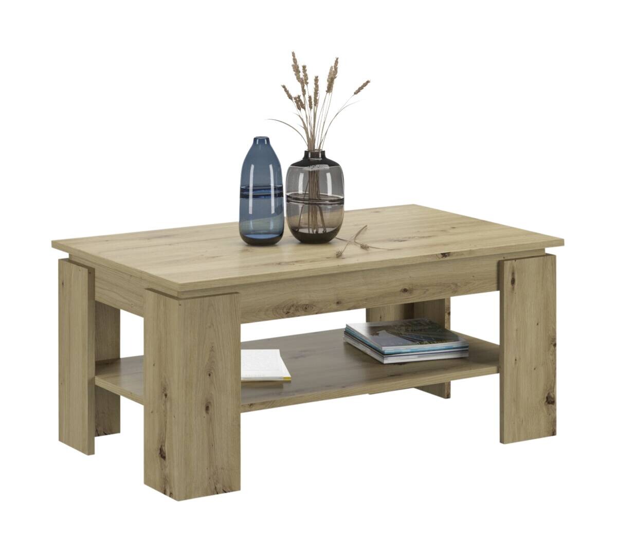 xonox.home Couchtisch Titan Eiche Artisan B/H/T: ca. 100x45x60 cm