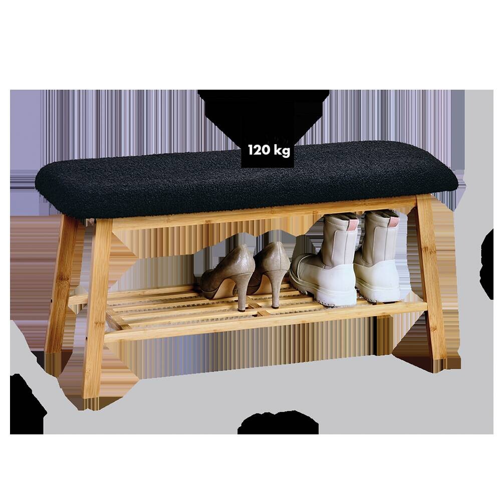 Kesper Schuhregal natur Bambus B/H/L: ca. 39,5x12,5x96 cm