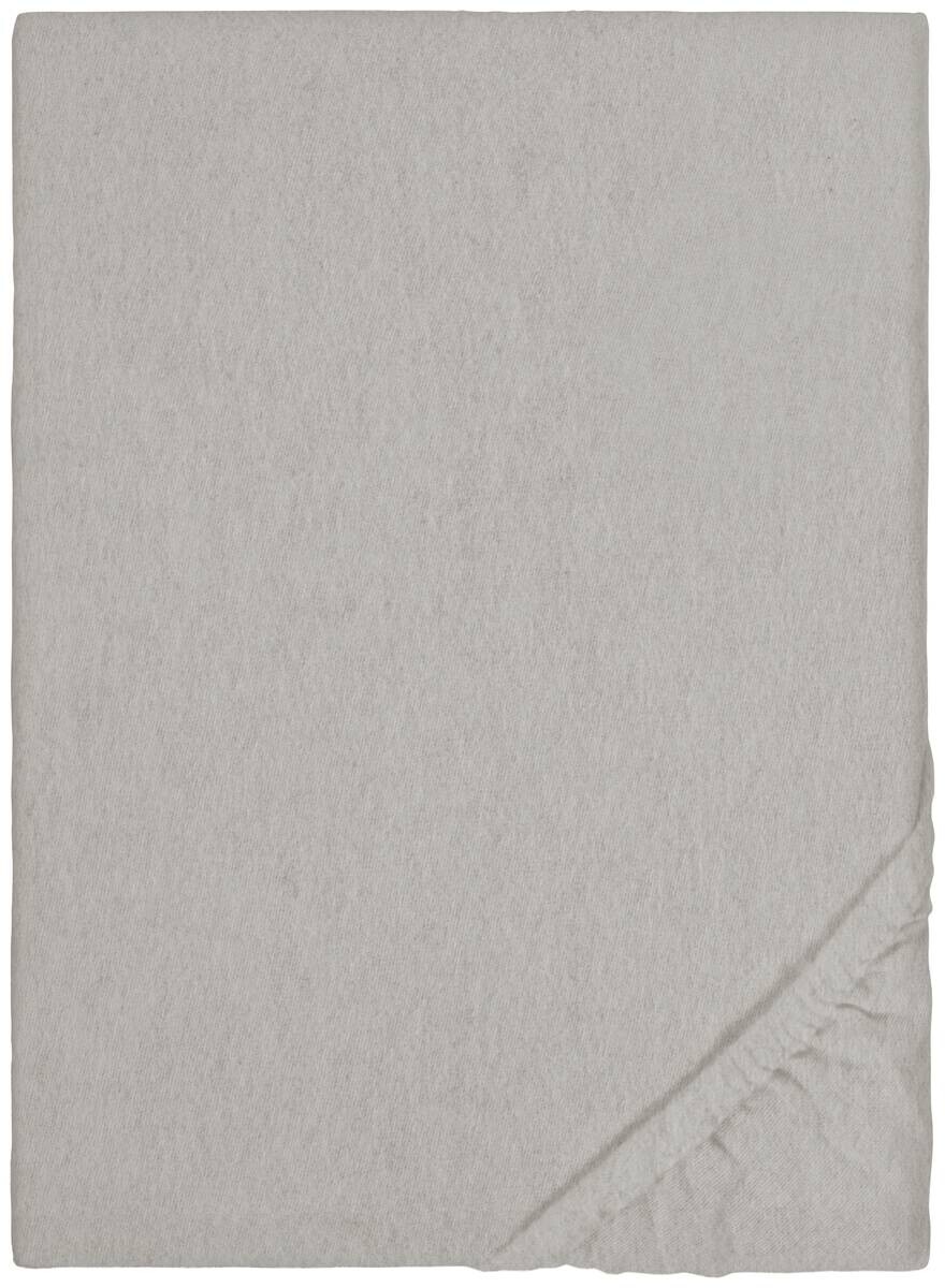 Spannbetttuch Flanell grau 100% Baumwolle B/L: ca. 140x200 cm