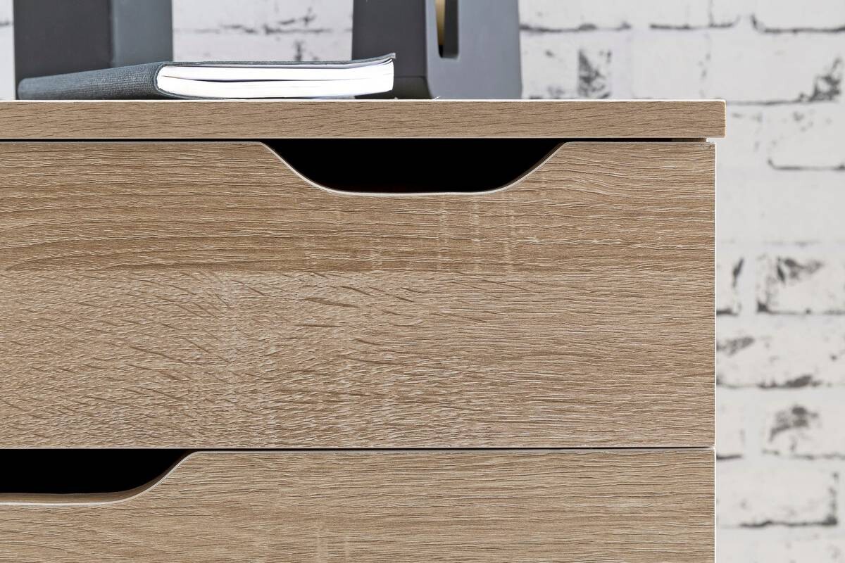 Rollcontainer braun Spanplatte B/H/T: ca. 40x60x40 cm
