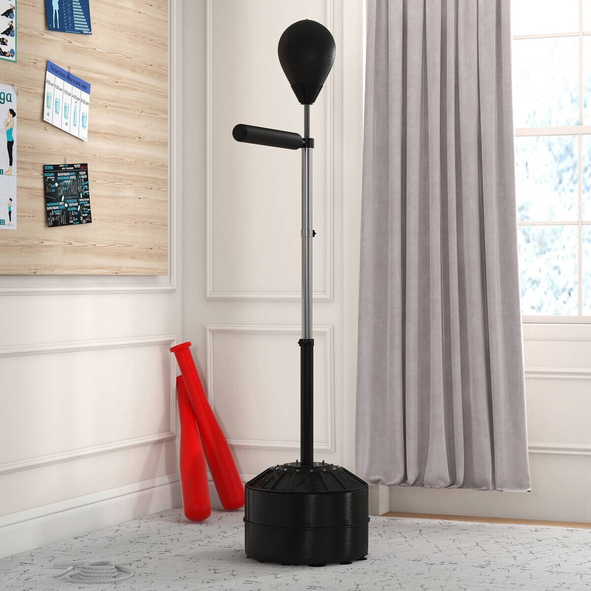 SPORTNOW Fitness-Zubehör schwarz Edelstahl B/H/L: ca. 48x76x205 cm