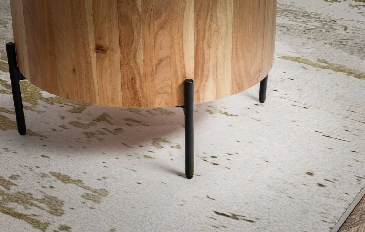 Wohnling Couchtisch Akazie H/D: ca. 41x60 cm