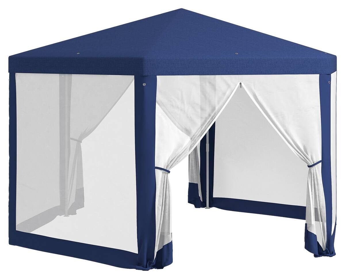 Outsunny Pavillon blau Polyester B/H/L: ca. 341,2x250x394 cm