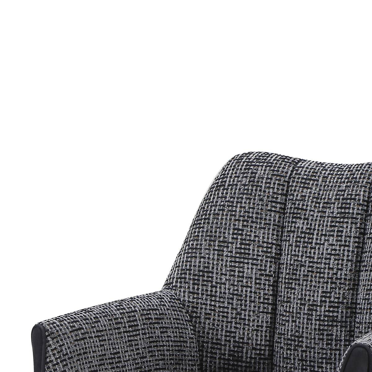 Armlehnstuhl Caro grau schwarz Webstoff B/H/T: ca. 65x86x61 cm