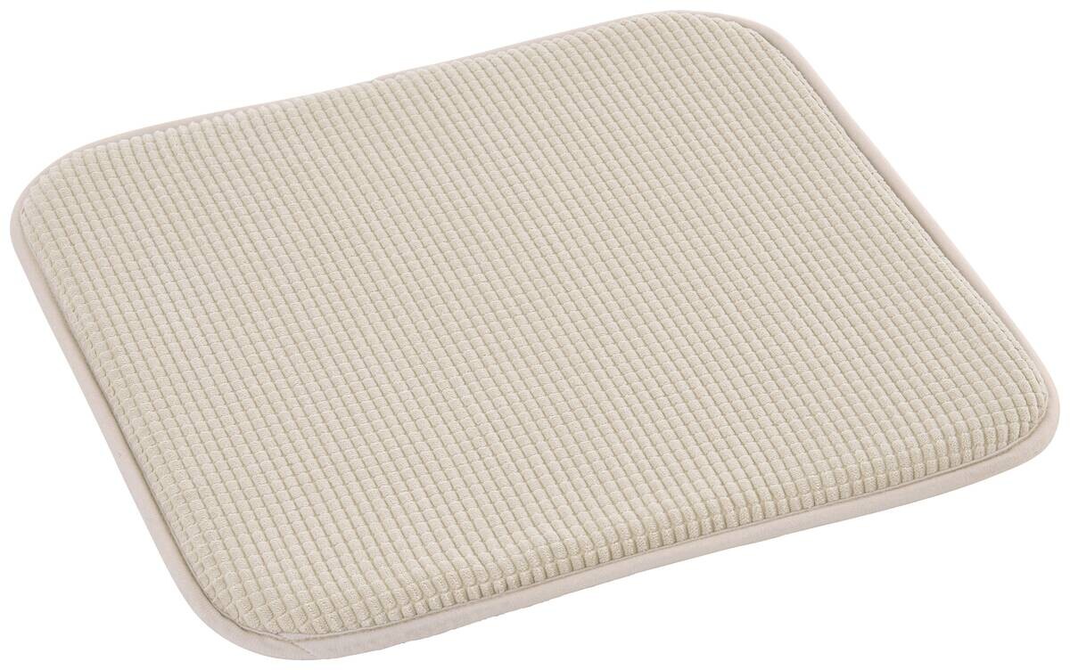 Sitzkissen beige Polyester B/H/L: ca. 38x2x38 cm
