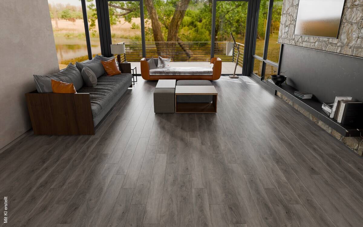 Click-Vinylboden Eiche grau ca. 2,7816 m² im Paket B/L: ca. 24,1x123,6 cm pro Paket