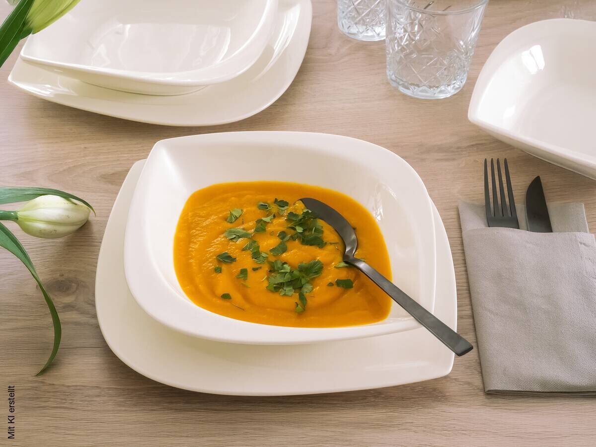 CreaTable Kombiservice Melbourne weiß Porzellan 16 tlg.