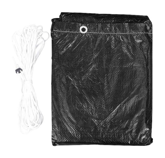 vidaXL Gartenmöbel-Abdeckung schwarz Kunststoff B/H/L: ca. 225x90x143 cm